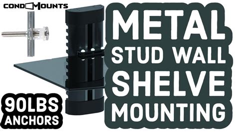 shelf brackets to metal stud|how to attach shelves to metal studs.